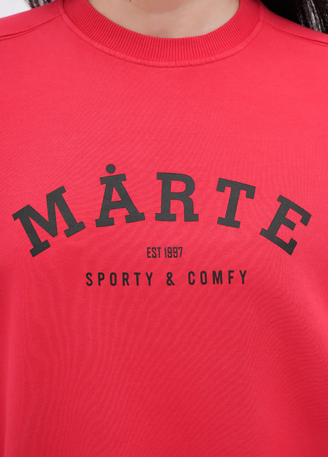 Жіночий червоний світшот EQUILIBRI артикул W231 032 000 Red FW2025 Фото ракурс 4 - Жіночий червоний світшот EQUILIBRI артикул W231 032 000 Red FW2025