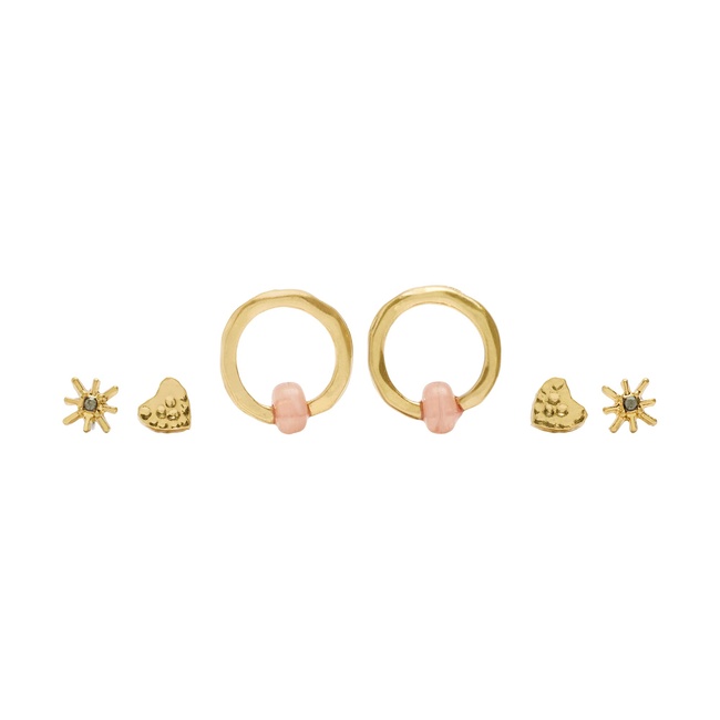 Жіночі золоті сережки Parfois артикул 237480 _GD FW2025 Фото ракурс 1 - Жіночі золоті сережки Parfois артикул 237480 _GD FW2025