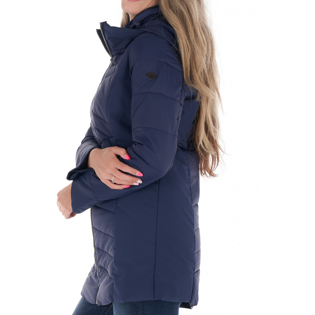 Женское синее пальто Lee Cooper артикул 20695418 PEACOAT FW2022 Фото ракурс 3 - Женское синее пальто Lee Cooper артикул 20695418 PEACOAT FW2022