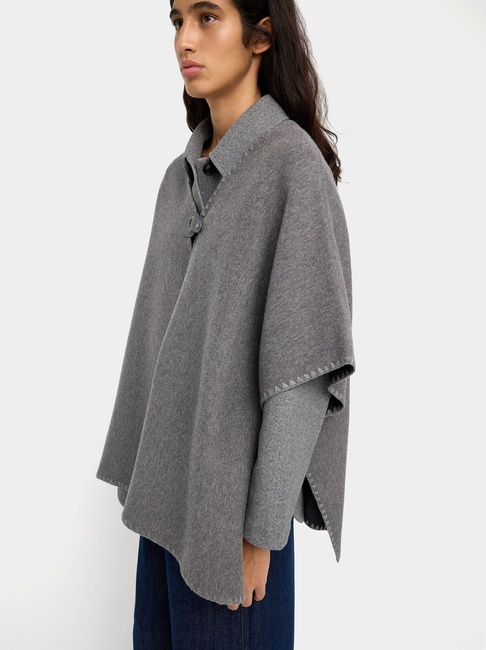 Фото ракурс 3 - Жіноче сірe пончо Parfois артикул 239737 _GY FW2025