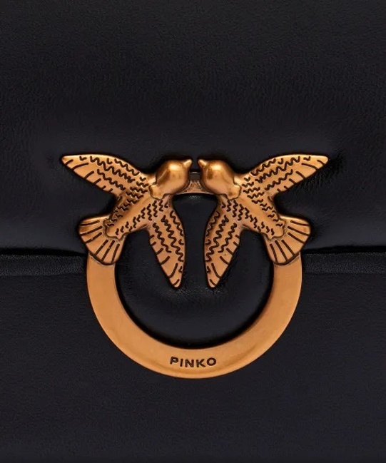 Женская черная сумка Pinko артикул 104297-A26L Z99Q FW2025 Фото ракурс 6 - Женская черная сумка Pinko артикул 104297-A26L Z99Q FW2025