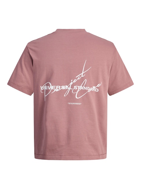 Чоловіча рожева футболка Jack & Jones артикул 12283351 Grape Shake FW2025 Фото ракурс 4 - Чоловіча рожева футболка Jack & Jones артикул 12283351 Grape Shake FW2025