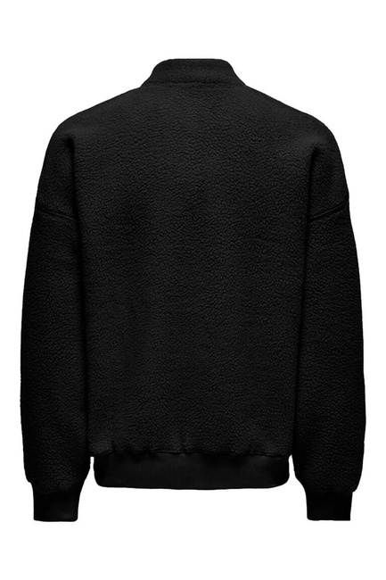 Чоловічий чорний светр ONLY & SONS артикул 22031436 Black SS2025 Фото ракурс 4 - Чоловічий чорний светр ONLY & SONS артикул 22031436 Black SS2025