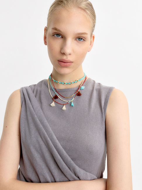 Фото ракурс 3 - Жіноче різнокольоровe намисто Parfois артикул 232910 _HM SS2025