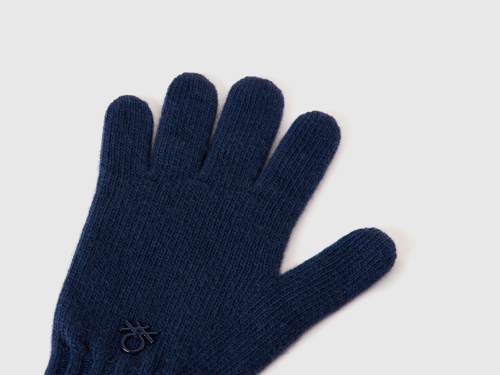Фото ракурс 2 - Сині рукавиці Benetton для дівчаток та хлопчиків артикул 1244CG00M.G 252 24A