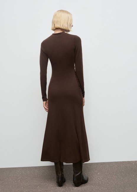 Фото ракурс 2 - Женское коричневое платье Mango артикул 17087799 32 1 season