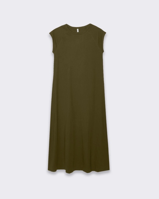 Жіноча зелена сукня Piazza Italia артикул 50113 military green SS2025 Фото ракурс 3 - Жіноча зелена сукня Piazza Italia артикул 50113 military green SS2025