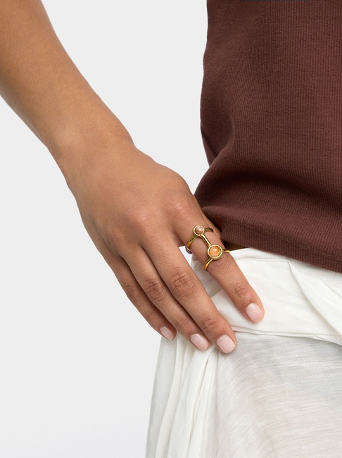 Фото ракурс 4 - Жіноча золота каблучка Parfois артикул 237405 _SA FW2025