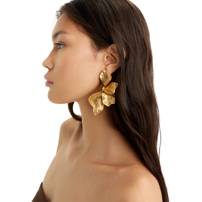 Жіночі золоті сережки Parfois артикул 237724 _GD FW2025 Фото ракурс 4 - Жіночі золоті сережки Parfois артикул 237724 _GD FW2025