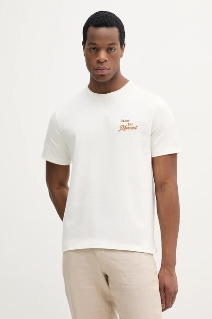 Фото ракурс 1 - Чоловіча молочна футболка Benetton артикул 34BNU10AP 0R2 25P