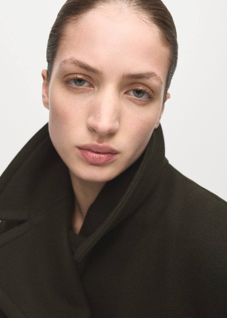 Фото ракурс 5 - Женское хаки пальто Mango артикул 27011307 37 2 season