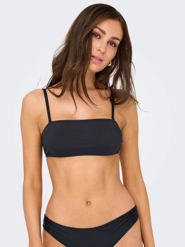 Фото ракурс 1 - Жіночий чорний купальник верх Only артикул 15341800 Black SS2025