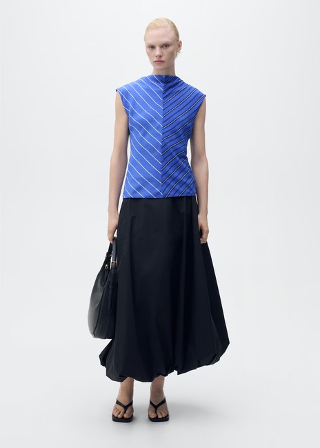 Женская синяя блузка Mango артикул 87027195 52 8 season Фото ракурс 1 - Женская синяя блузка Mango артикул 87027195 52 8 season