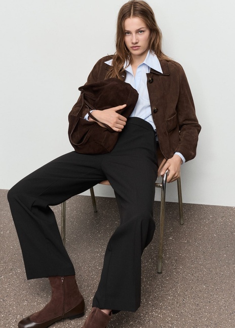 Женские черные брюки Mango артикул 17096743 99 1 season Фото ракурс 5 - Женские черные брюки Mango артикул 17096743 99 1 season