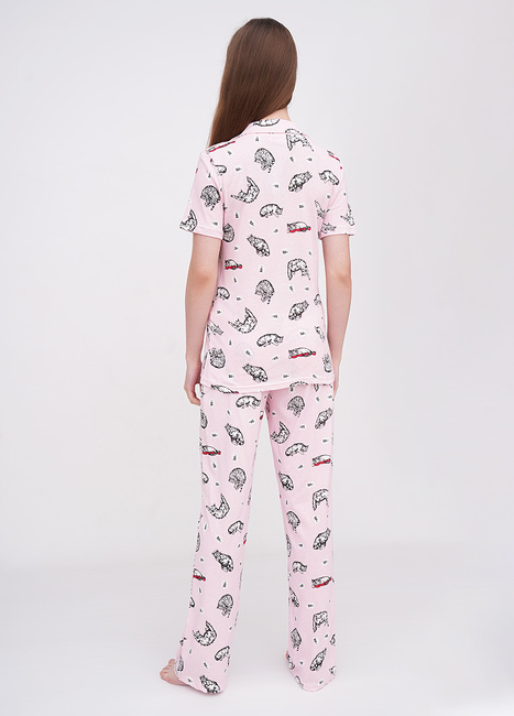 Женская розовая пижама EQUILIBRI артикул W691 001 000 Rose No season Фото ракурс 2 - Женская розовая пижама EQUILIBRI артикул W691 001 000 Rose No season