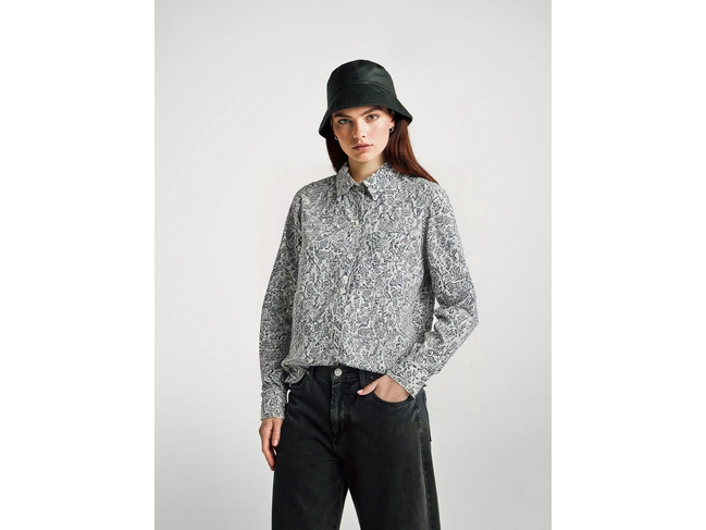 Фото ракурс 1 - Жіноча чорна сорочка Benetton артикул 5Q6SDQ0AY 62E 25A