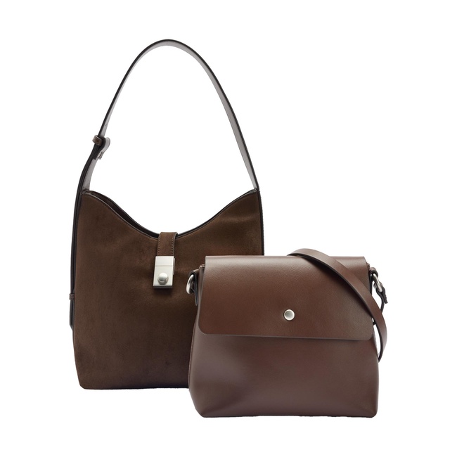 Женская коричневая сумка Parfois артикул 240748 _BN FW2025 Фото ракурс 3 - Женская коричневая сумка Parfois артикул 240748 _BN FW2025