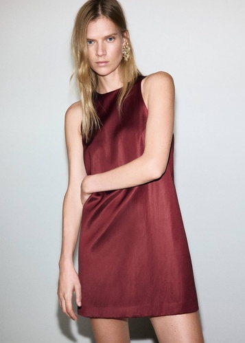 Фото ракурс 1 - Жіноча бордова сукня Mango артикул 17039110 77 1 season