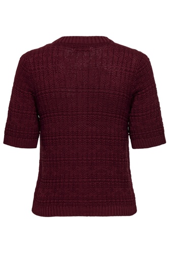 Фото ракурс 2 - Женский бордовый джемпер Only артикул 15351820 Cabernet FW2025