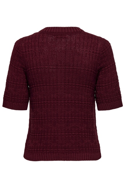 Фото ракурс 2 - Женский бордовый джемпер Only артикул 15351820 Cabernet FW2025