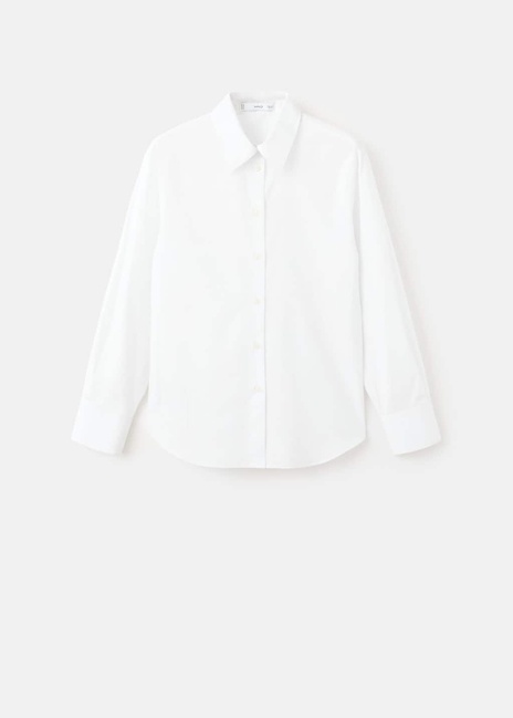 Женская молочная рубашка Mango артикул 27091246 02 2 season Фото ракурс 3 - Женская молочная рубашка Mango артикул 27091246 02 2 season