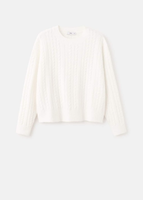 Фото ракурс 3 - Жіночий молочний джемпер Mango артикул 27041219 05 2 season