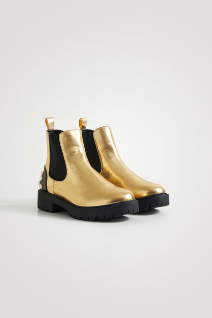 Фото ракурс 4 - Жіночі хакі ботильйони Desigual артикул 21WSAP05 8033 FW2021