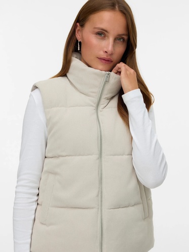 Фото ракурс 1 - Женский бежевый жилет Vero Moda артикул 10331994 Pumice Stone FW2025