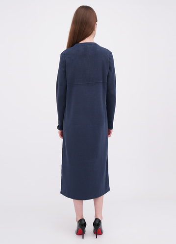 Фото ракурс 2 - Женское синее платье EQUILIBRI артикул W352 018 001 NAVY BLUE FW2025