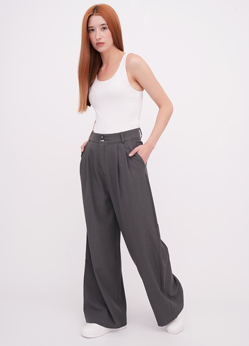 Фото ракурс 1 - Жіночі сірі брюки EQUILIBRI артикул W466 037 000 Grey FW2025