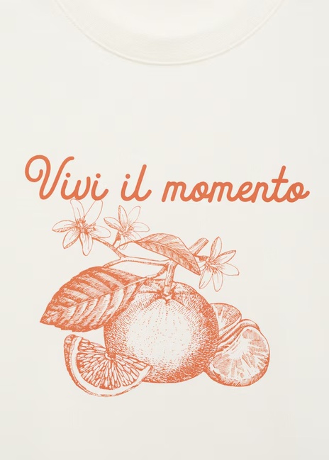 Жіноча молочна футболка Mango артикул 17012909 20 1 season Фото ракурс 4 - Жіноча молочна футболка Mango артикул 17012909 20 1 season