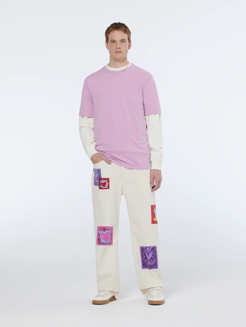 Фото ракурс 3 - Мужская розовая футболка SCOTCH & SODA артикул 179938 650 SS2025