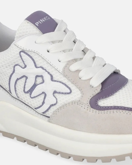 Фото ракурс 3 - Жіночі сірі кросівки Pinko артикул SS0055-P074 ZY4 SS2025