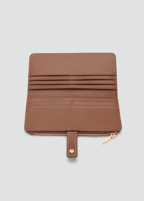 Фото ракурс 3 - Жіночий коричневий гаманець Mango артикул 17074128 CU 1 season