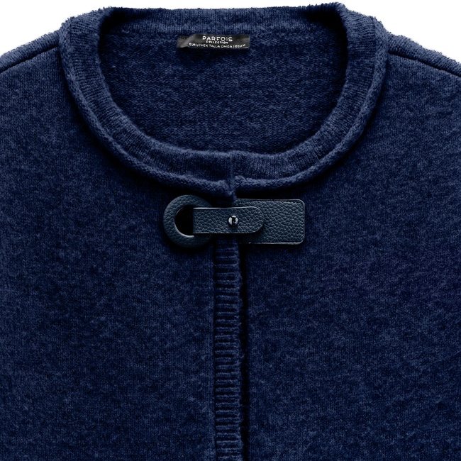 Фото ракурс 2 - Жіноче синє пончо Parfois артикул 238934 _NV FW2025