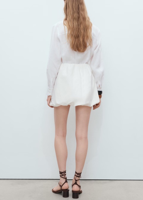 Женская белая юбка Mango артикул 17071169 01 1 season Фото ракурс 2 - Женская белая юбка Mango артикул 17071169 01 1 season