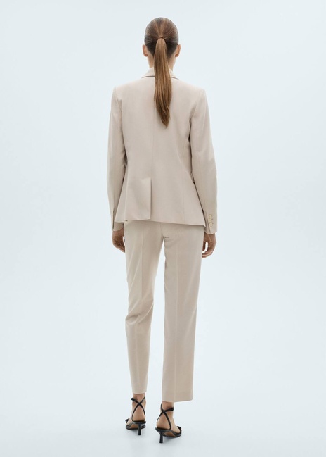Жіночі бежеві брюки Mango артикул 87950380 06 8 season Фото ракурс 2 - Жіночі бежеві брюки Mango артикул 87950380 06 8 season