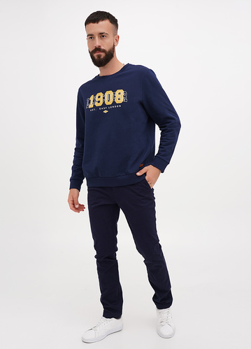 Фото ракурс 1 - Мужские синие штаны Lee Cooper артикул LCM244-5004 NAVY FW2024