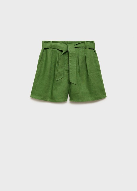 Фото ракурс 3 - Женские зеленые шорты Mango артикул 87040591 43 8 season