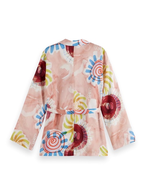 Фото ракурс 4 - Жіночий рожевий пiджак SCOTCH & SODA артикул U9G00584T U644 SS2025