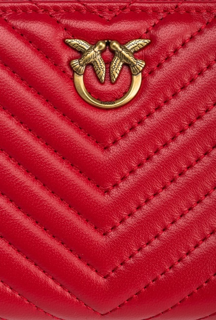 Женский красный кошелёк Pinko артикул 100249-A0GK R30Q FW2025 Фото ракурс 5 - Женский красный кошелёк Pinko артикул 100249-A0GK R30Q FW2025