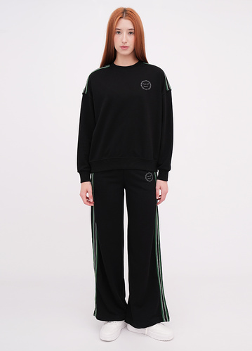 Фото ракурс 1 - Жіночі чорні штани EQUILIBRI артикул W291 044 200 Black FW2025