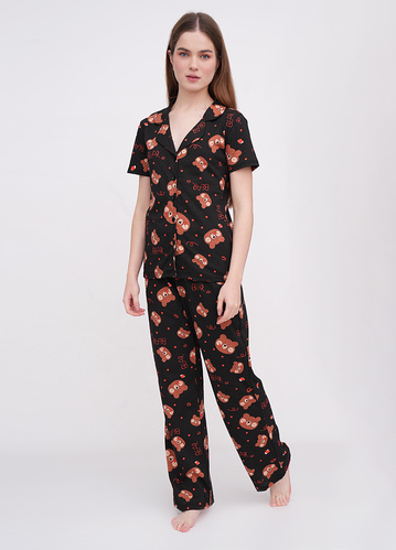 Фото ракурс 1 - Жіноча чорна піжама EQUILIBRI артикул W691 001 000 Black No season