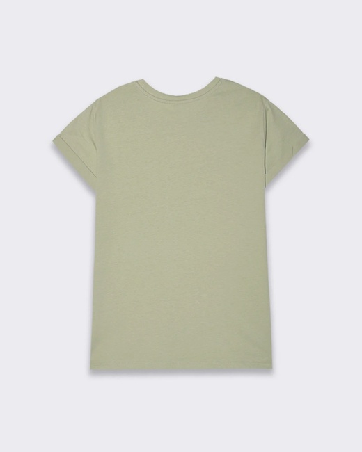 Фото ракурс 4 - Жіноча зелена футболка Piazza Italia артикул 50028 Green SS2025