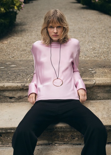 Фото ракурс 1 - Жіноча рожева блузка Mango артикул 17094144 83 1 season