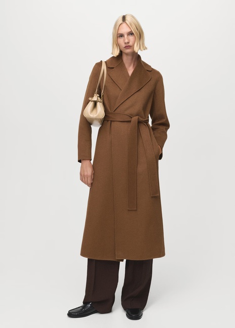 Фото ракурс 1 - Женское бежевое пальто Mango артикул 17005795 09 1 season