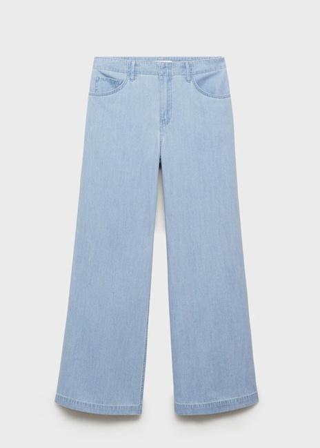 Женские голубые брюки Mango артикул 17061205 TC 1 season Фото ракурс 4 - Женские голубые брюки Mango артикул 17061205 TC 1 season