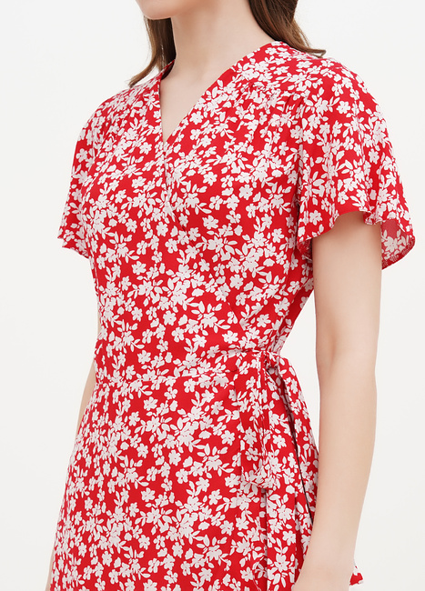 Фото ракурс 3 - Жіноча червона сукня EQUILIBRI артикул W452 080 000 Red SS2025