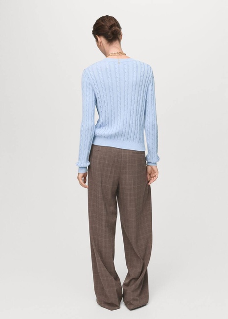 Женский голубой джемпер Mango артикул 17005831 50 1 season Фото ракурс 2 - Женский голубой джемпер Mango артикул 17005831 50 1 season