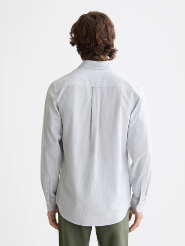 Фото ракурс 2 - Мужская серая рубашка SCOTCH & SODA артикул 181231 301 FW2025